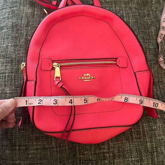 coach andi backpack pink F30530 SV/ET Crossbody Handbag in Pebble Leather easy access to your necessities and a look sophisticated enough to keep up with your work style Vintage Coach Mini Backpack -